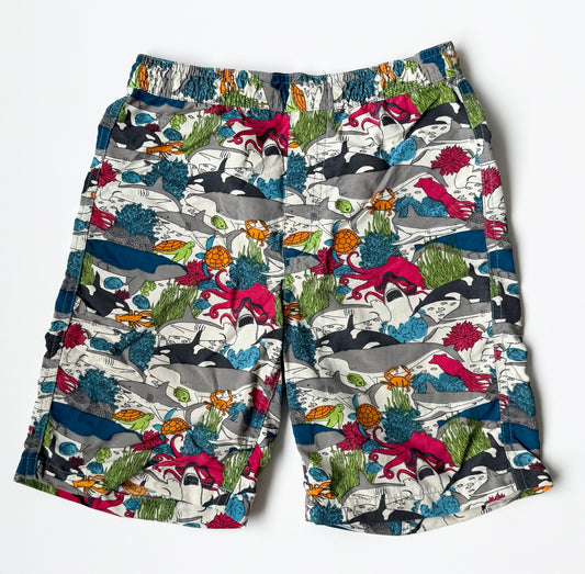 MEC Grey & Colourful Sea Creatures Swim Trunks (7 Years)