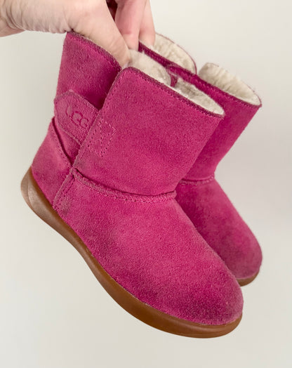 Ugg Keelan Berry Pink Short Sherpa Boots (8)