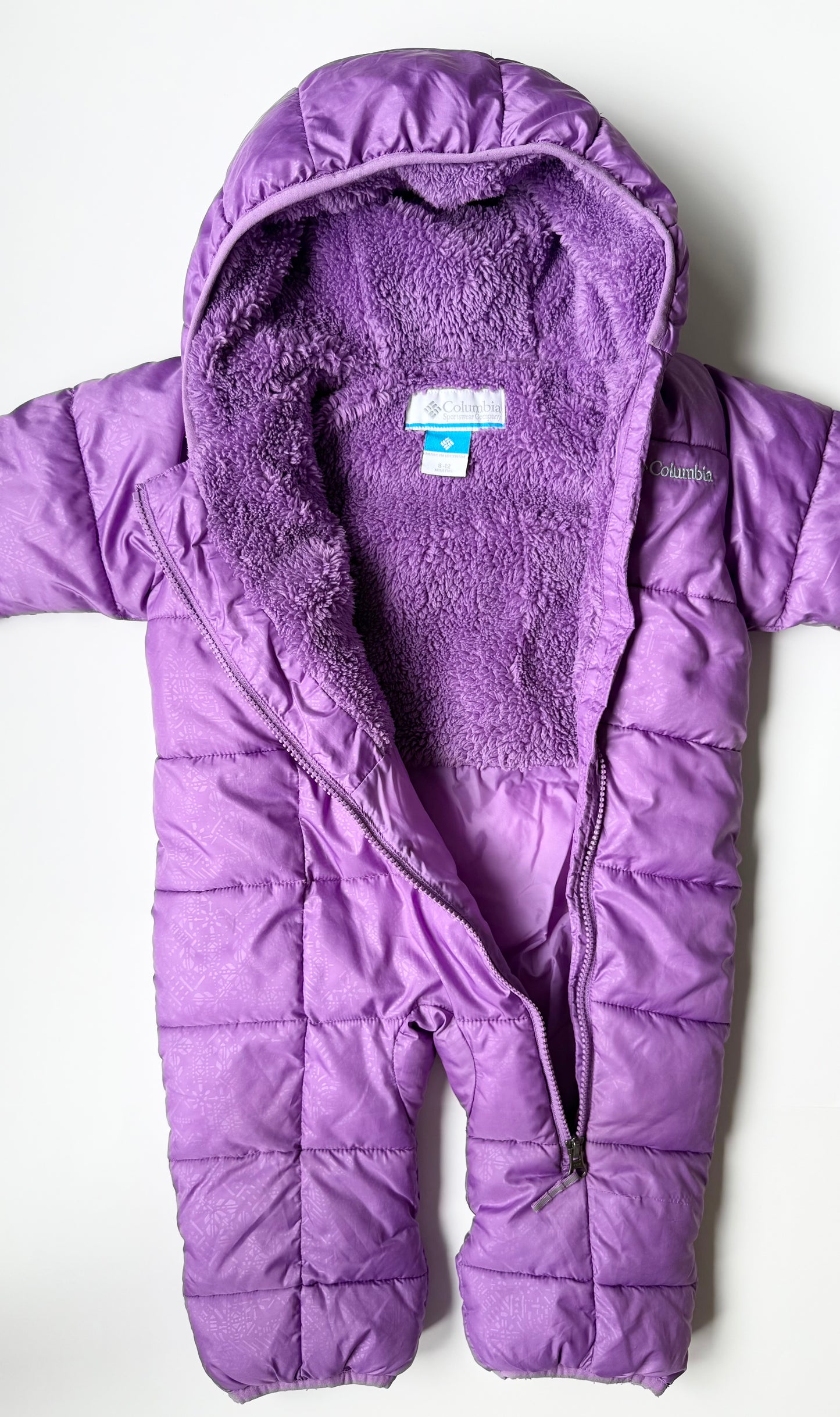 Columbia Purple Puffer Bunting Suit (6-12 Months)