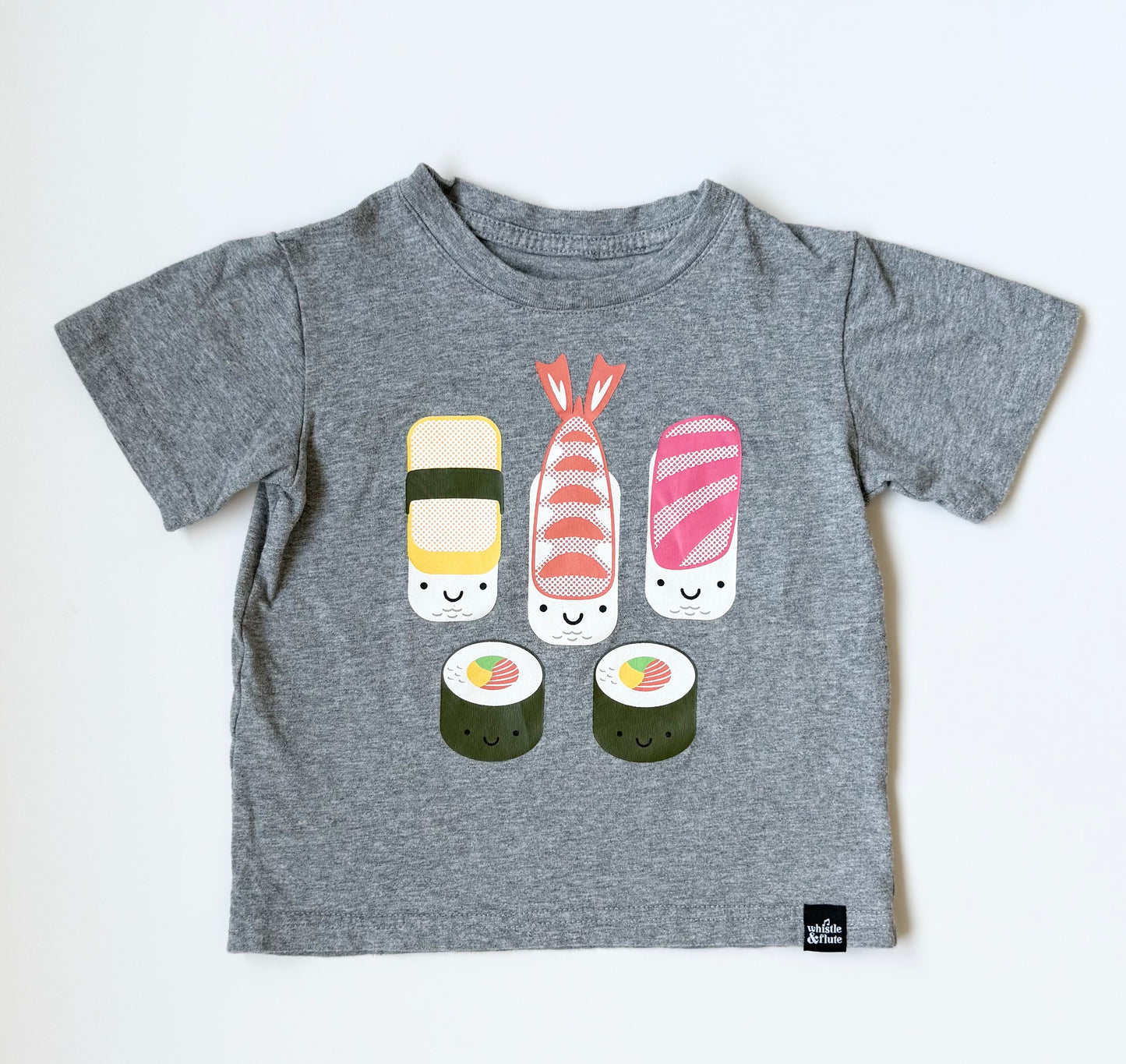 Whistle & Flute Grey Sushi T-Shirt (1-2 Years)