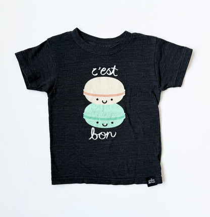 Whistle & Flute Dark Grey C’est Bon Macaroons T-Shirt (2T)