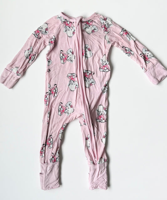 Miozing Pink Baby Elephants Sleeper Romper (3-6 Months)