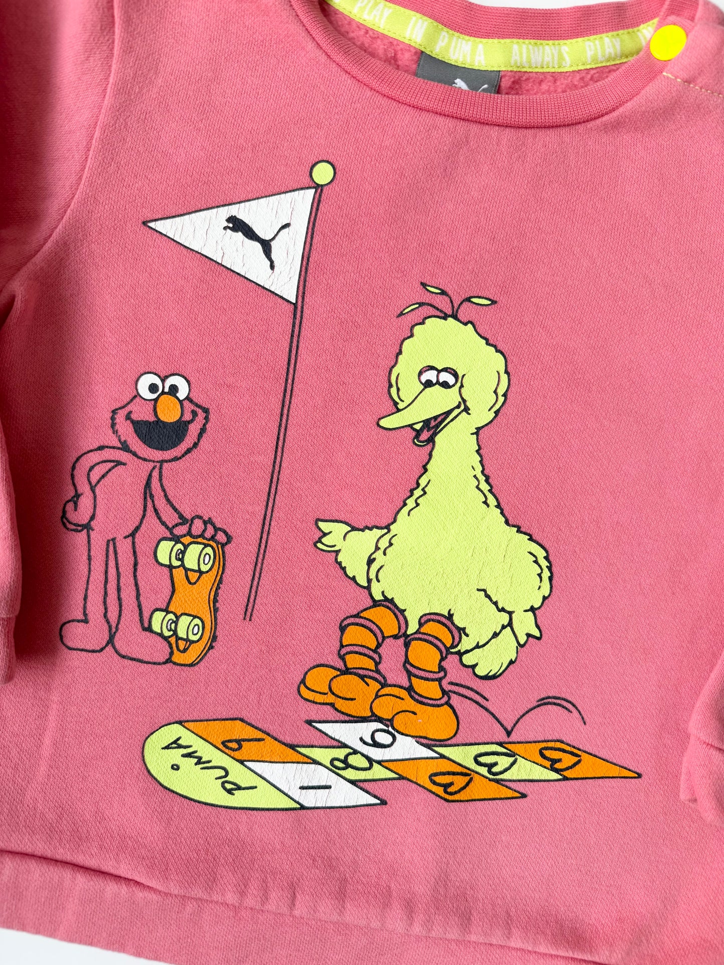 Puma x Sesame Street Pink Hop Scotch Big Big & Elmo Sweater (12-18 Months)
