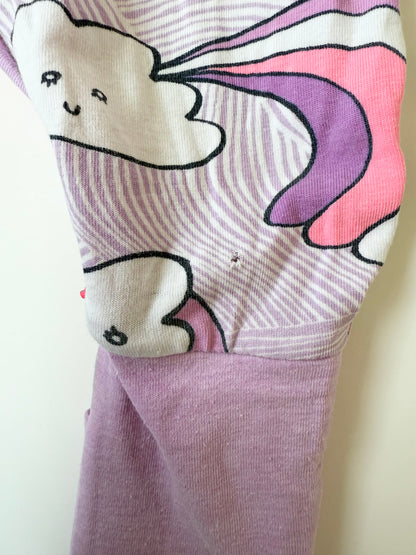 Bonds Wondersuit Purple Cloud & Rainbow Sleeper Romper (3-6 Months)