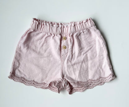 Zara Light Pink Lace Shorts (2-3 Years)