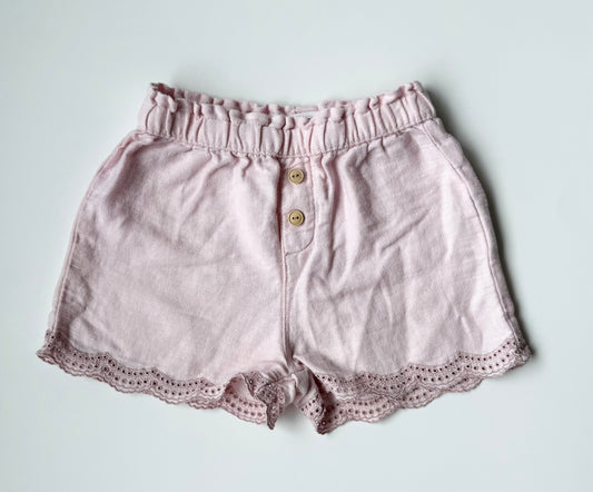 Zara Light Pink Lace Shorts (2-3 Years)