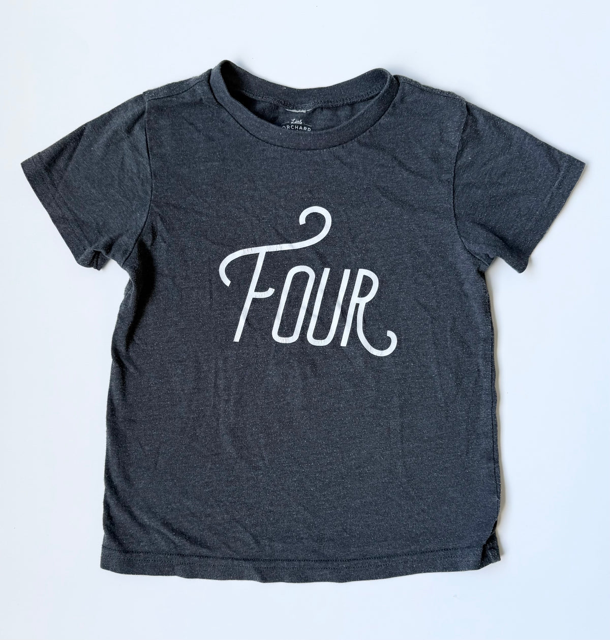 Little Orchard Grey “Four” T-Shirt (4T)