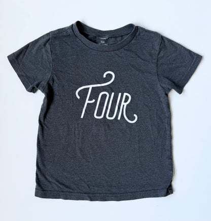 Little Orchard Grey “Four” T-Shirt (4T)