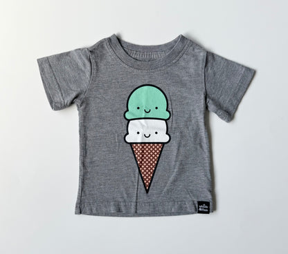 Whistle & Flute Light Grey Ice Cream T-Shirt (6-12 Months)
