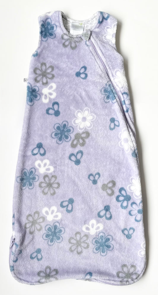 Perlim Pinpin Furry Purple Floral Sleep Sack (6-18 Months)