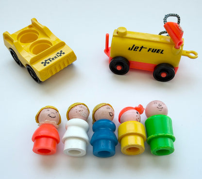 Vintage Fisher-Price Little People Figurine & Vehicle Bundle