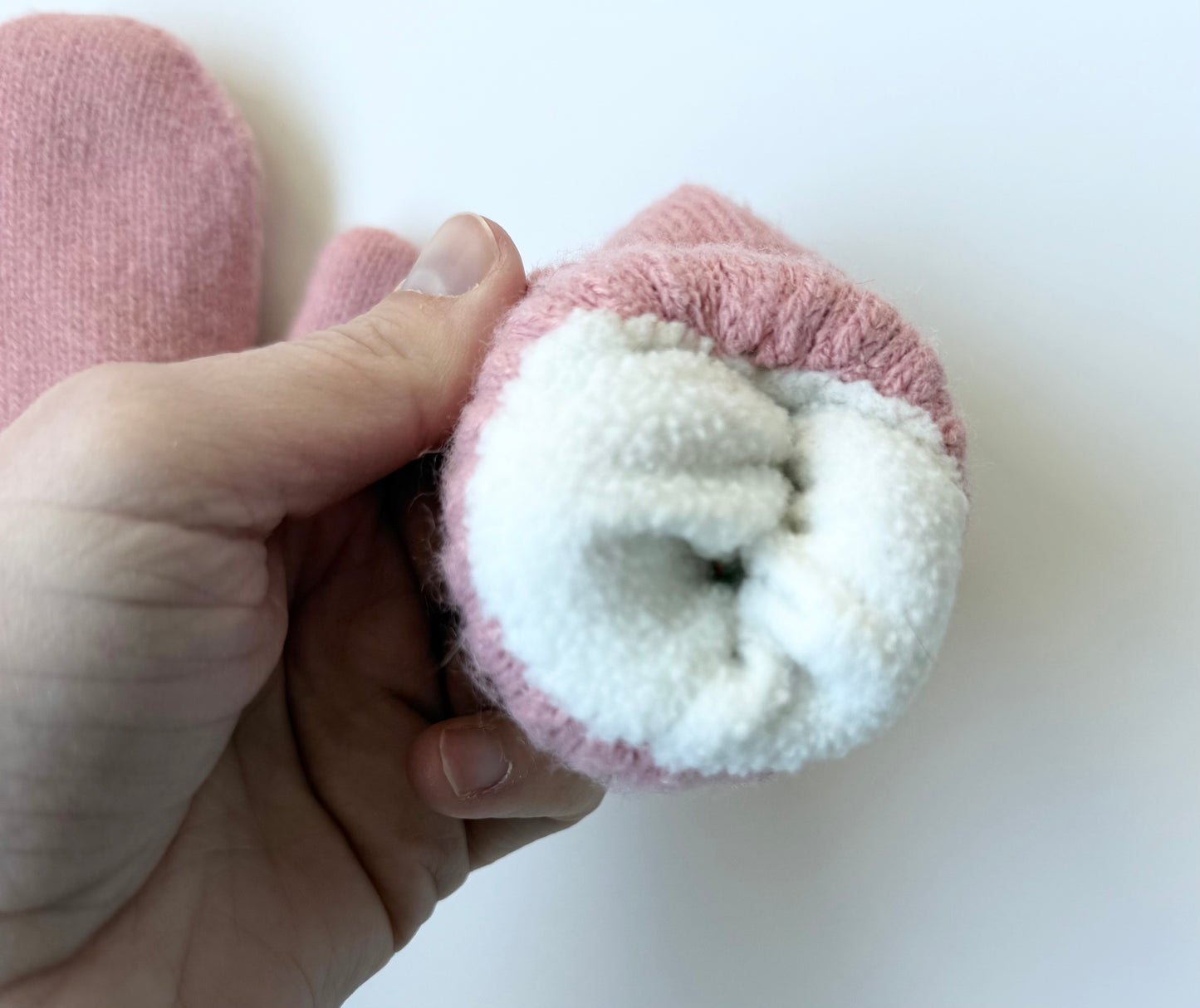 Jan & July Pink Cozy Knit Mittens (6-24 Months)