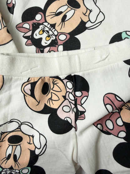 H&M x Disney White Minnie & Figaro Sweater & Pants Set (6-9 Months)