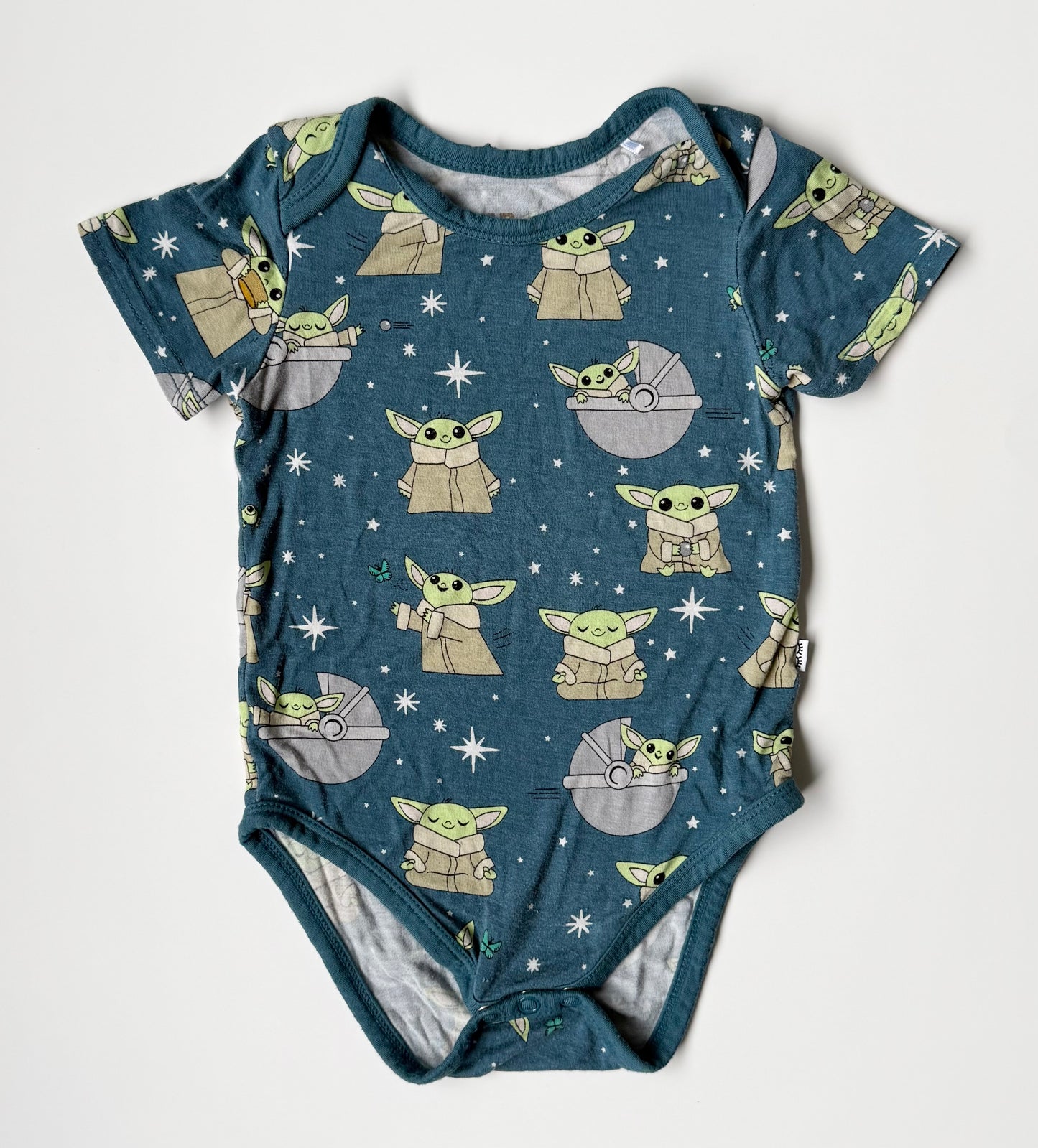 Little Sleepies x Star Wars Blue Grogu Short Sleeve Bodysuit (12-18 Months)