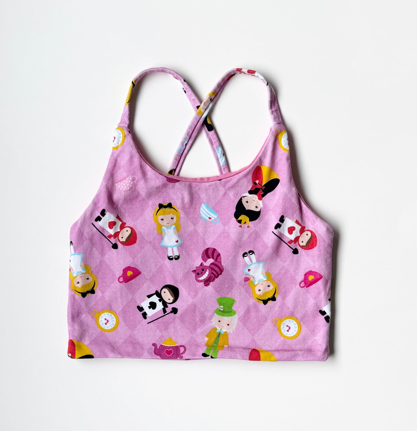 Handmade Disney Alice In Wonderland Pink Crop Top Tank (4-5 Years)