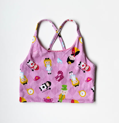 Handmade Disney Alice In Wonderland Pink Crop Top Tank (4-5 Years)