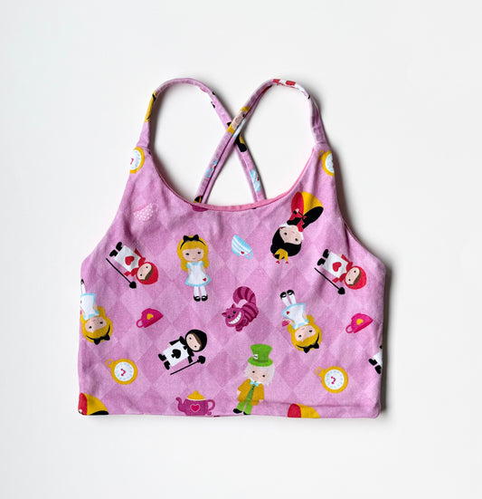 Handmade Disney Alice In Wonderland Pink Crop Top Tank (4-5 Years)