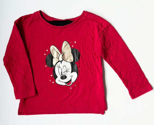 Baby Gap x Disney Red Minnie Mouse Long Sleeve (3 Years)