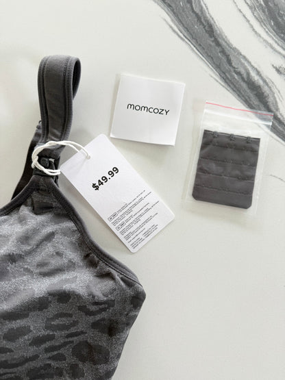Momcozy Nursing/Pumping Hands-Free Bra in Leopard Smoke (3XL)