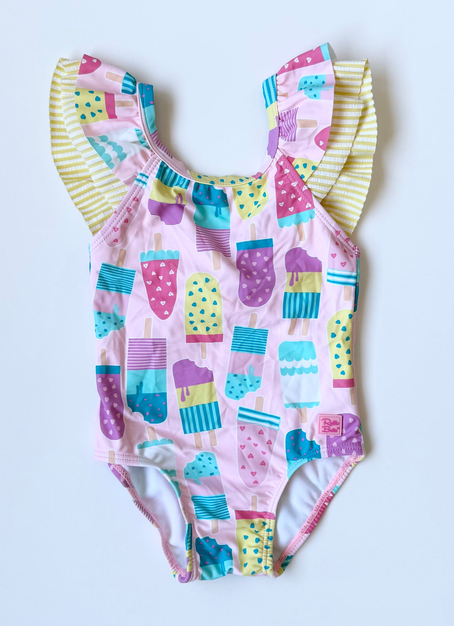 Ruffle Butts Pink Popsicles One Piece Swimsuit (3T)