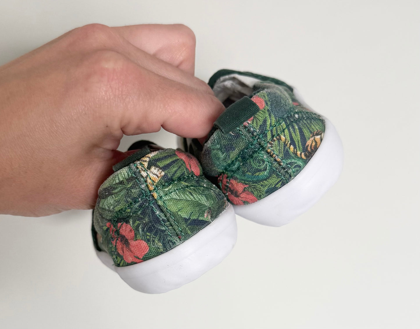 H&M x Nathalie Lete Green Jungle Slip On Sneakers (4.5)