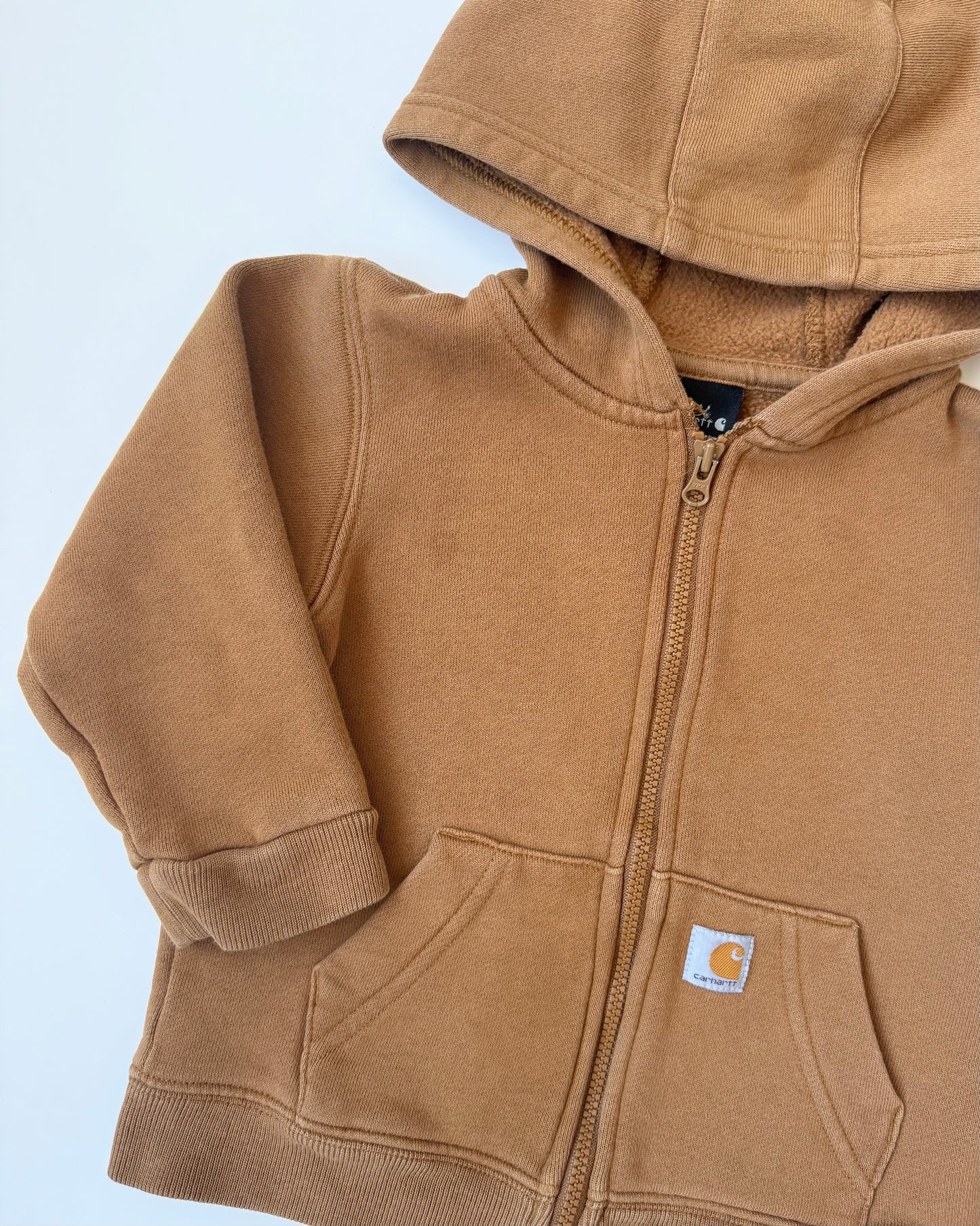 Carhartt Brown Zip Up Hoodie (18 Months)