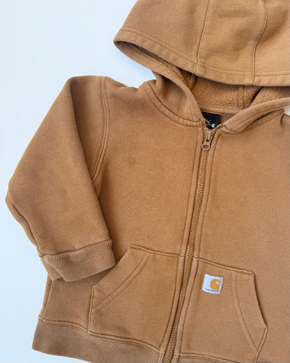 Carhartt Brown Zip Up Hoodie (18 Months)