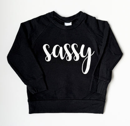 Posh & Cozy Black “Sassy” Pullover (2T)