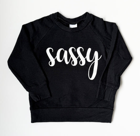 Posh & Cozy Black “Sassy” Pullover (2T)