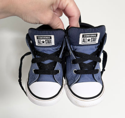 Converse Blue & Black High Top Lace Up Sneakers (6)