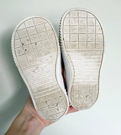 Puma White & Red Tie Dye Stretch Lace Sneakers (9)