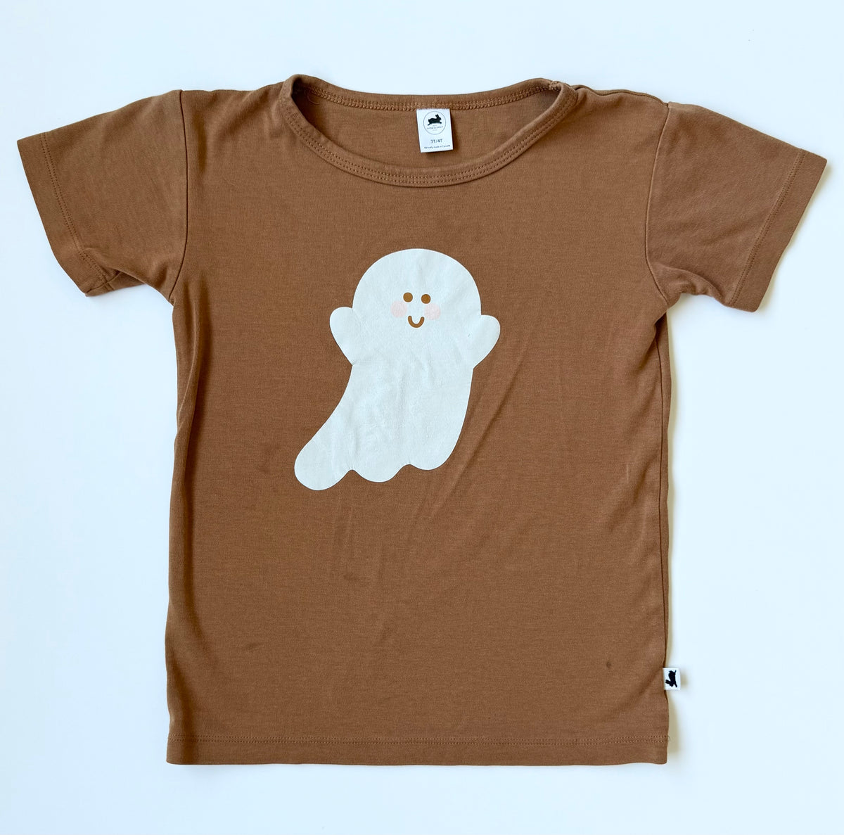 Little & Lively Brown Friendly Ghost T-Shirt (3T/4T)