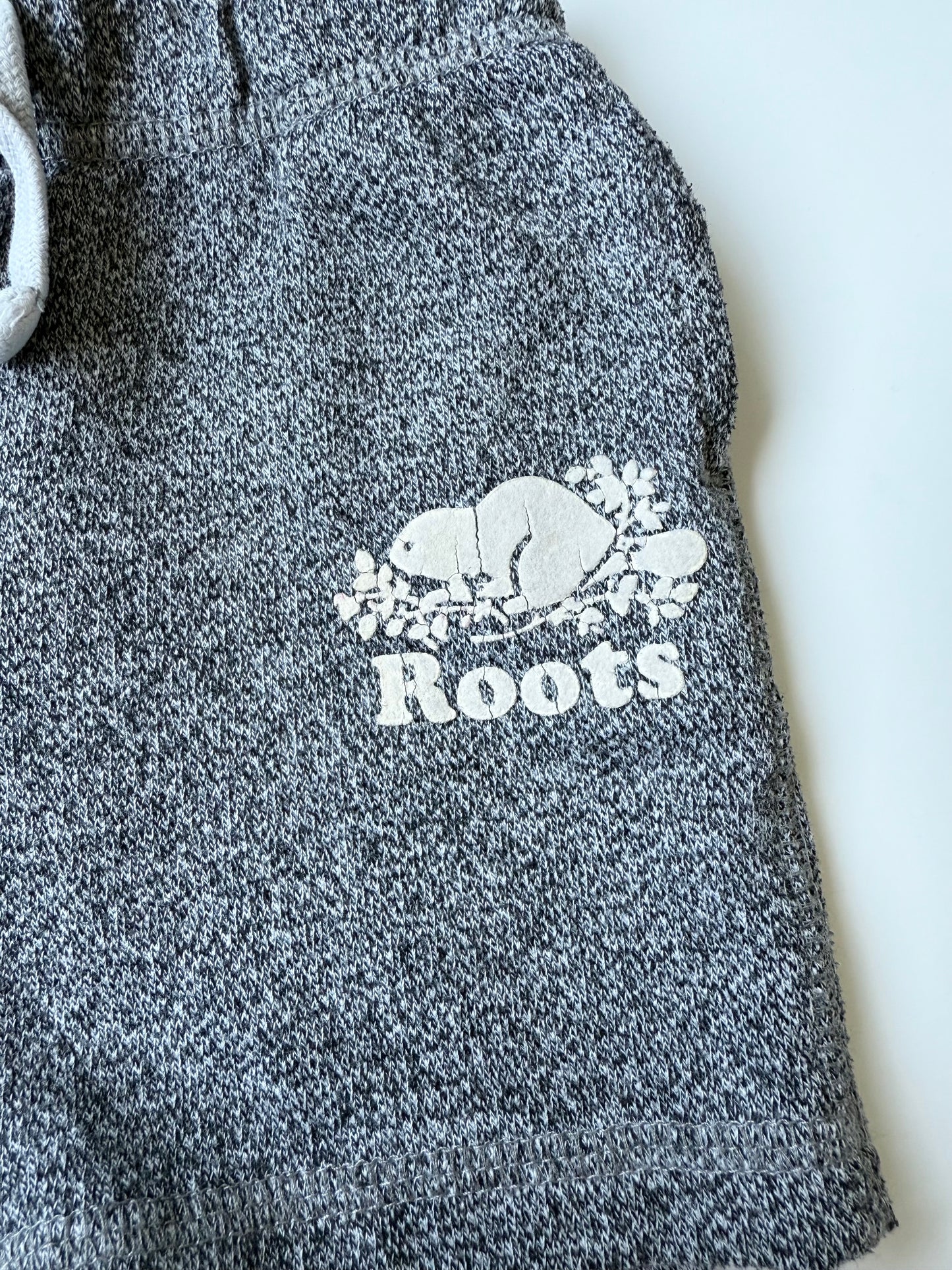 Roots Baby Grey Heathered Sweat Shorts (18-24 Months)