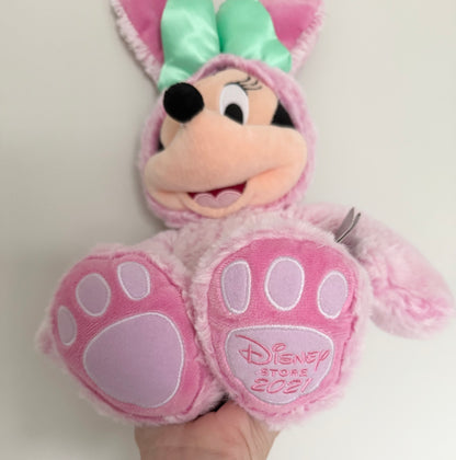 The Disney Store Pink Easter Bunny Minnie Mouse Plush