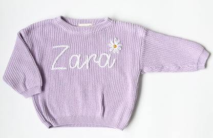 Swaddled Silly Purple “Zara” Knit Sweater (3-4 Years)