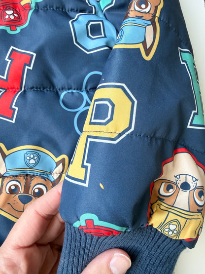 Nickelodeon Paw Patrol Navy Characters AOP Fleece Lined Puffer Jacket (4T)
