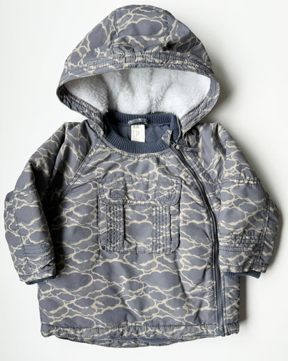 H&M Grey & Beige Clouds Winter Jacket (12-18 Months)