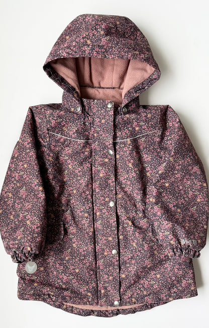 Wheat Deep Blue Flowers Mathilde Tech Jacket & Navy Ski Pants Sal Two Piece Set (4 Years)