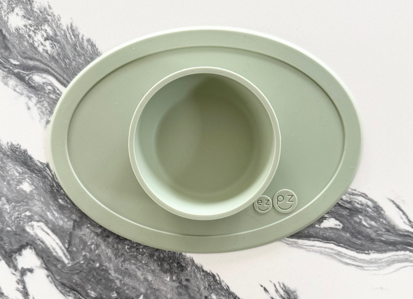EzPz The Tiny Bowl Suction Mat in Sage