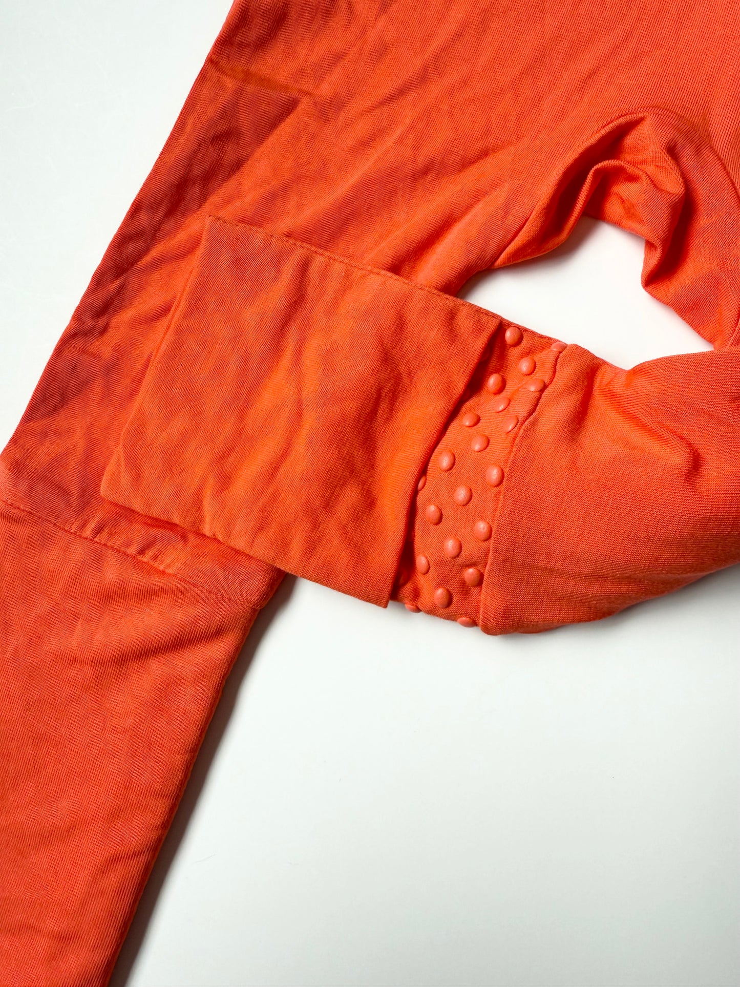 Scainf Bright Orange Sleeper Romper (3-6 Months)