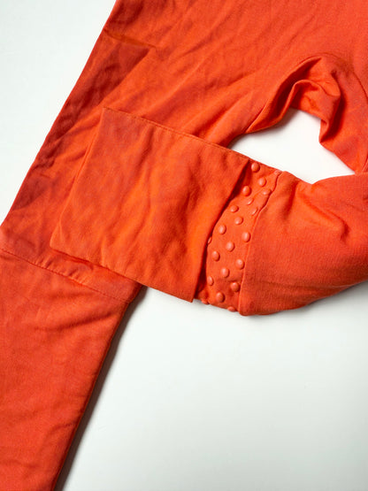 Scainf Bright Orange Sleeper Romper (3-6 Months)