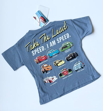 Zara x Disney Pixar Cars Blue “I Am Speed” Characters T-Shirt - New (18 Months)