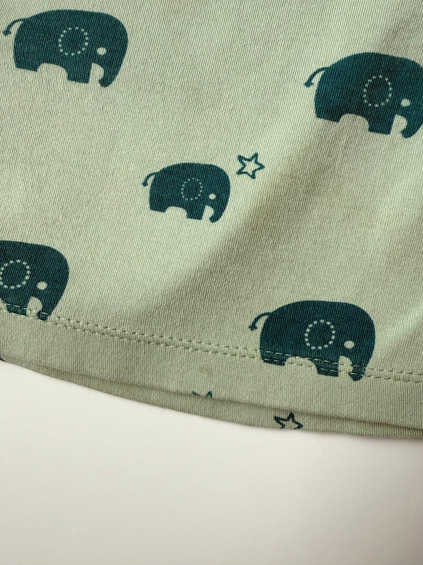 Parade Organics Green Elephants Kimono Wrap Dress (2T)