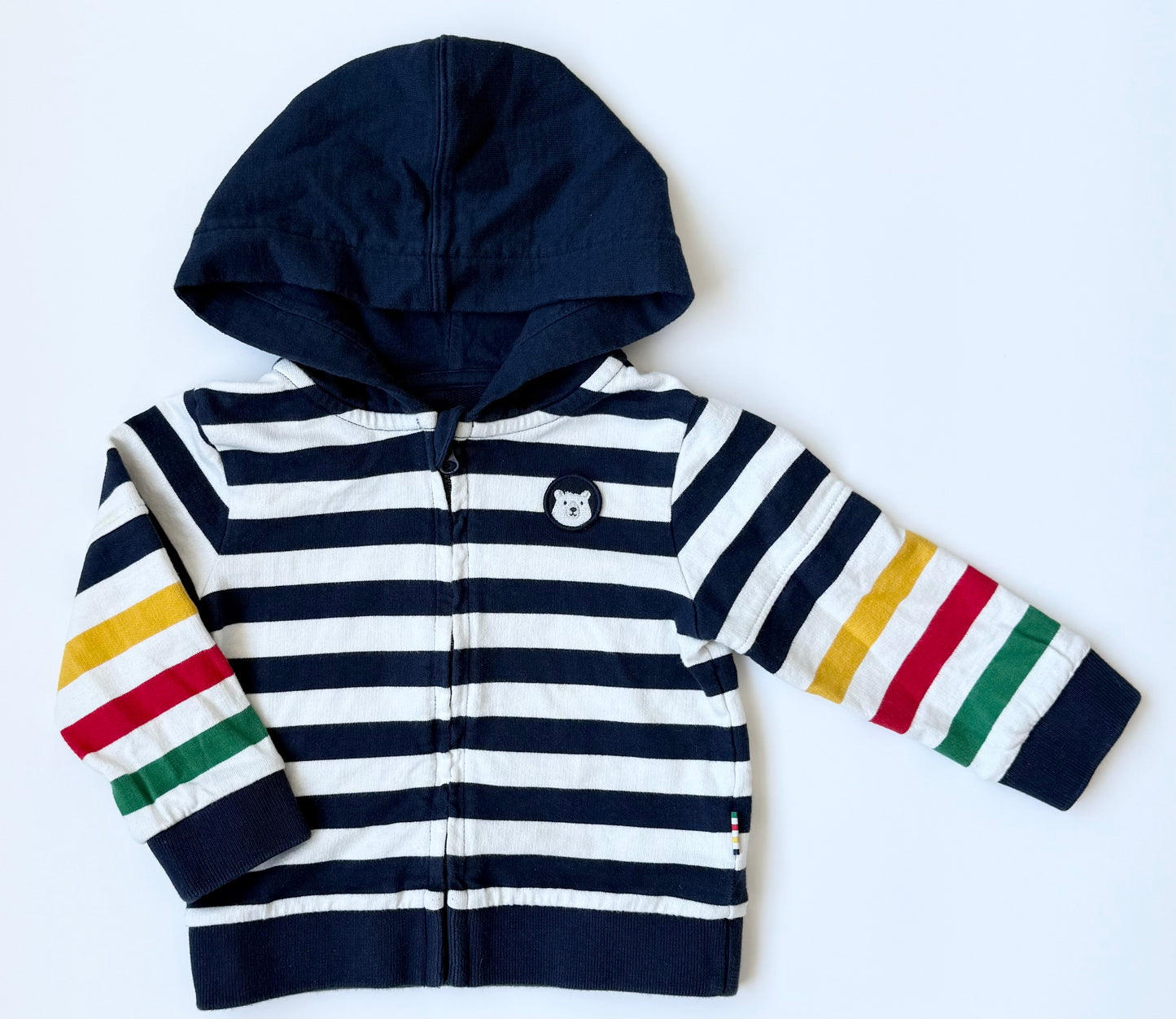 Hudson’s Bay Company Stripes Striped Hooded Zip Up Sweater (12-18 Months)