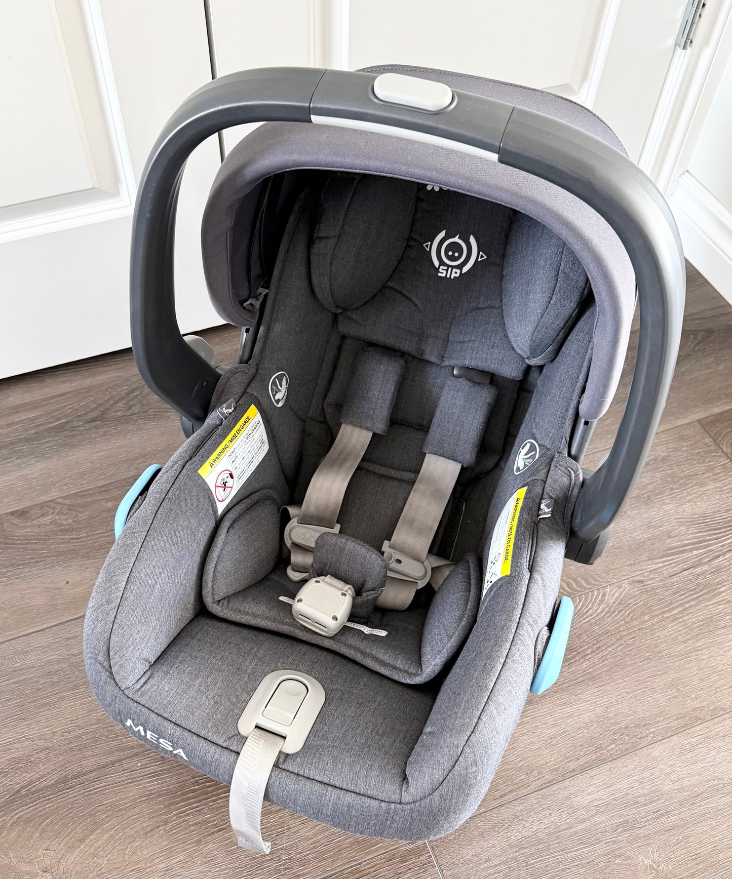 Uppababy Mesa V2 Infant Car Seat in Greyson & Travel Bag
