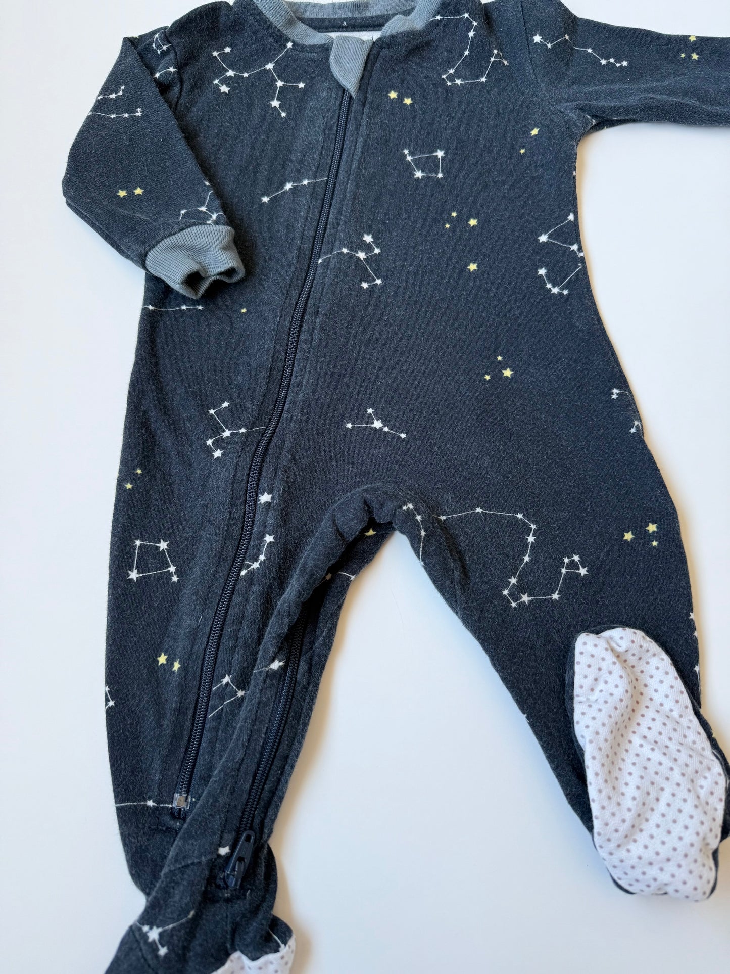 ZippyJamz Black Constellation Sleeper (3-6 Months)