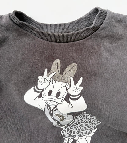 Disney Grey Marbled Acid Washed Daisy Duck Rebel Sweater (18 Months)