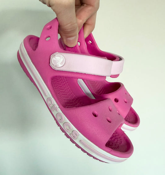 Crocs Electric Pink Bayband Strap Sandals (7)