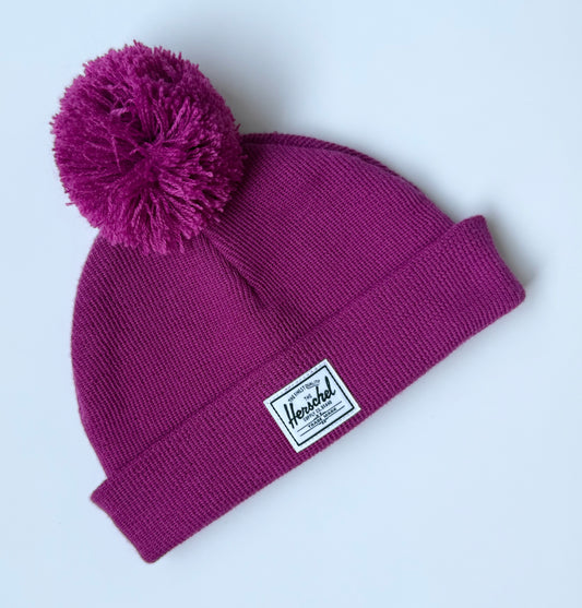 Herschel Magenta Pom Beanie (6-18 Months)