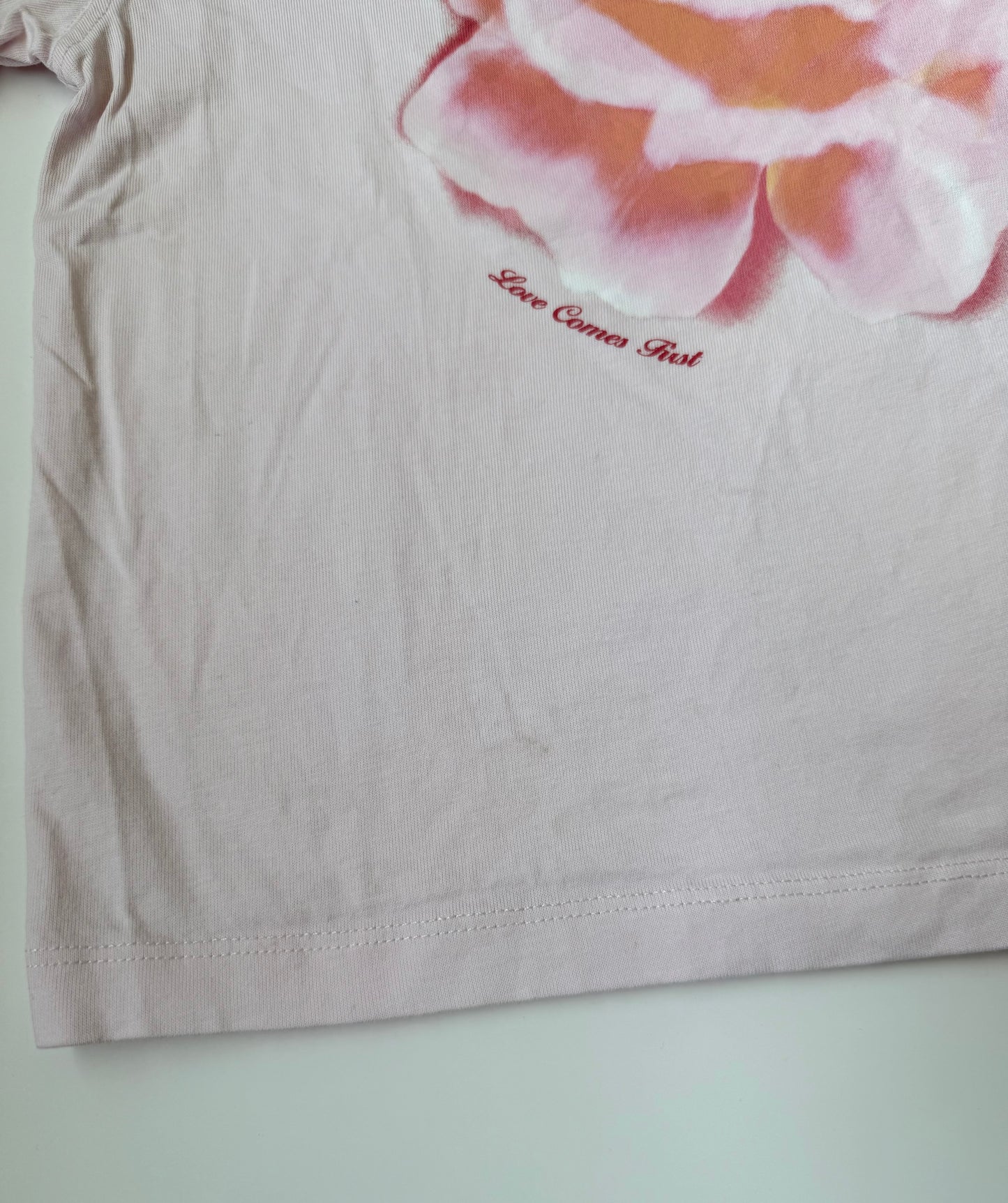 Zara Light Pink Rose “Love Comes First” T-Shirt (6-7 Years)